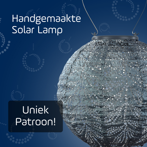 Lumiz solar lampion - folia rond - 320 cm - grijs blauw - vtwonen shop