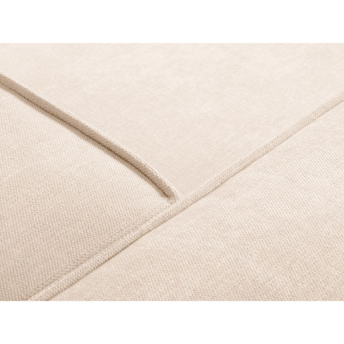 Cosmopolitan Design - Rechter hoekbank Turin 5-zits, structurele stof lichtbeige - 173x290x68cm