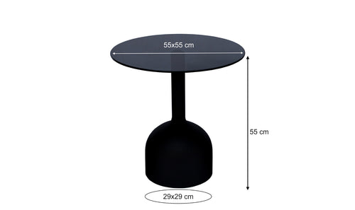 Brix bijzettafel Isa Black - 55cm - zwart