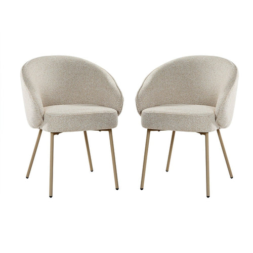 Calicosy - Stoelen set van 2 PIA - beige 62x60x81 cm