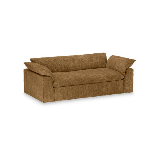 HKLIVING bank Nomad – corduroy velvet aged gold – 244cm