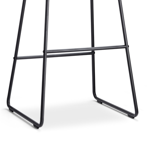 Nolon Nino-Liz Barkruk Zwart - Beige Kussen - Zwart Frame - 75 cm - vtwonen shop