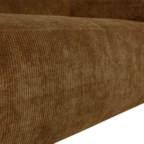 WOOOD 2-zits bank arm rechts Mojo Base - Rib - Honinggeel - 74x185x97