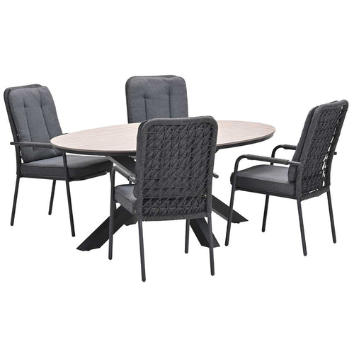 Garden Impressions tuinset Aleria - Tulli - Napoli sand - 180x115x75 cm - 5-delig