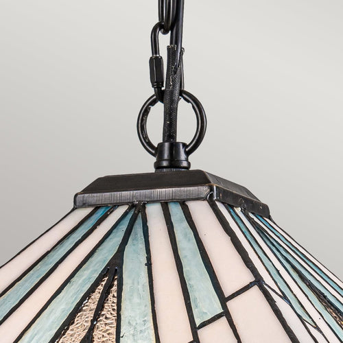 2-flammige Pendelleuchte im Vintage-Stil in Bronze