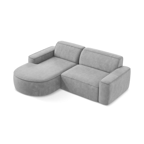 LaMiaSofa hoekbank links Melissa - chenille stof - lichtgrijs - 224x166x70