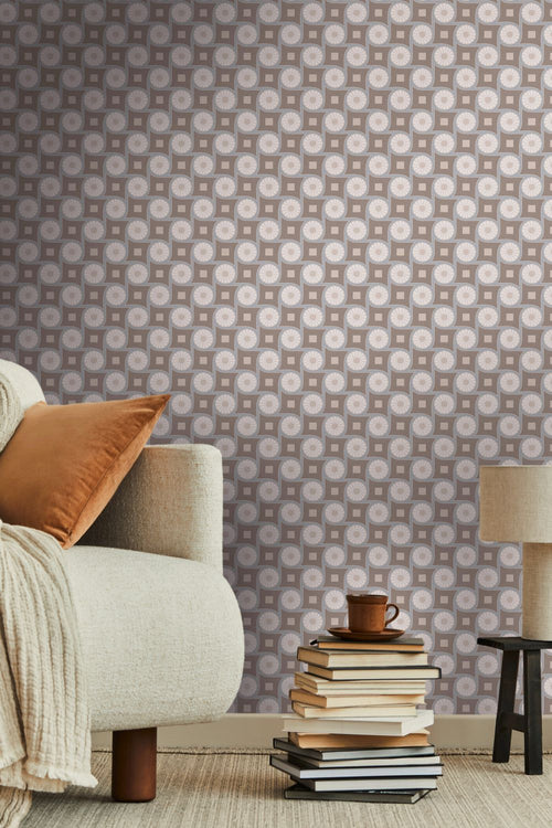 Livingwalls behang grafisch motief grijs en bruin - 53 cm x 10.05 m - AS-390603 - vtwonen shop