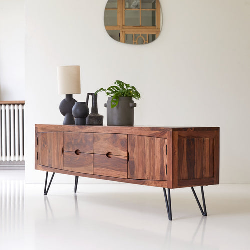 Tikamoon Massief palissander tv-meubel 180 cm - Donkerbruin