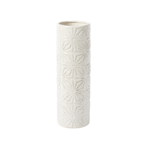 Sia Deco Decoratieve Vaas - Wit Keramiek - H23 - vtwonen shop