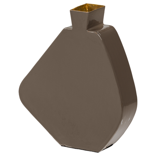 WOOOD vaas 31x26 cm Kimi - Metaal - Mokkabruin - 30x26x7