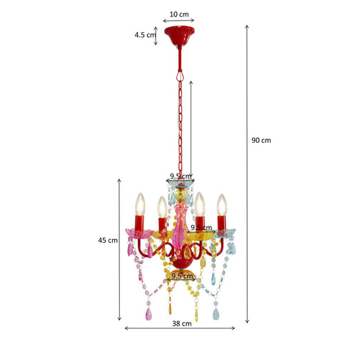 Kare Design Hanglamp Starlight 4 armen