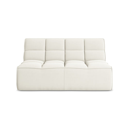 LaMiaSofa Tweezits modulaire bank Belluno - velours - lichtbeige - 160x93x75
