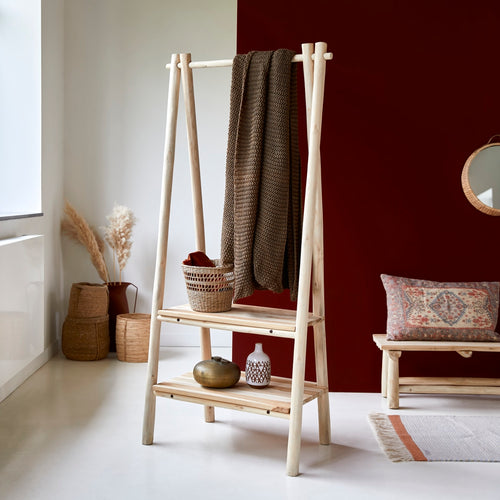 Tikamoon Massief teakhouten rek - Naturel - vtwonen shop