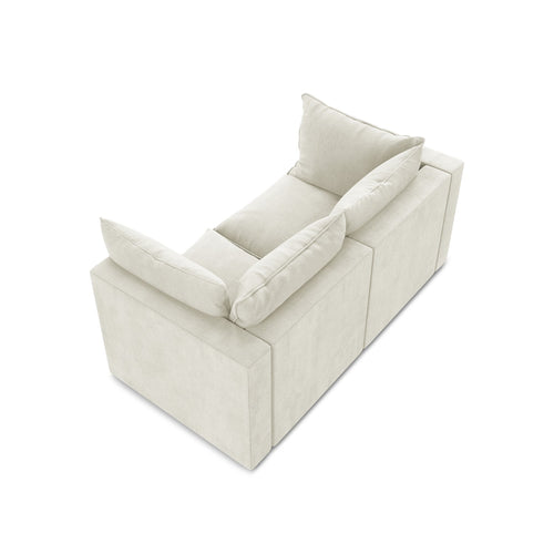 LaMiaSofa Tweezits modulaire bank Ravenna - textuurstof - beige - 180x90x77