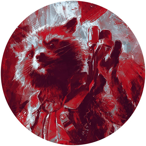 Sanders & Sanders zelfklevende behangcirkel The Avengers Rocket Raccoon rood Ø 128 cm 611778