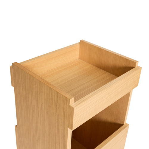 Hübsch trolley Forma - mdf/eik fineer/eikenhout - 40x35xh70cm