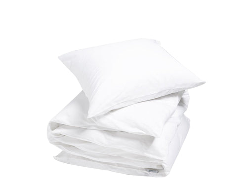 Yumeko dekbedovertrek katoen satijn pure white 140x220 + 1/60x70 - vtwonen shop