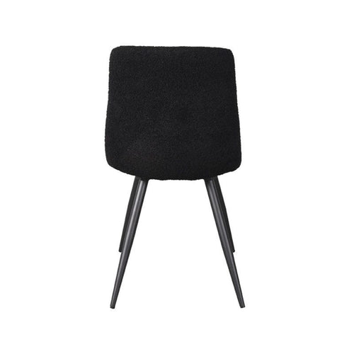 LABEL51 Eetkamerstoel Jep - Zwart Teddy - Zithoogte 48cm - Set van 2 - vtwonen shop
