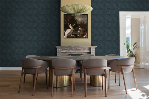 Origin Wallcoverings behang 3d hexagon motief donkerblauw - 53 cm x 10.05 m - 347853 - vtwonen shop
