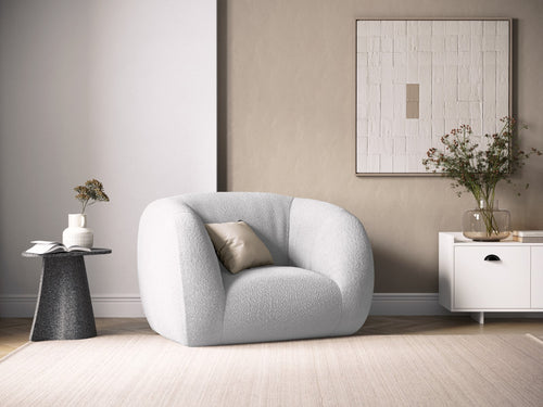 Cosmopolitan Design Fauteuil Essen boucle, lichtgrijs - 95x130x86cm