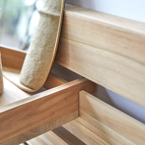 Tikamoon Hoofdbord in massief teakhout met planken 270 cm - Naturel - vtwonen shop