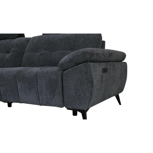 Furnhouse chaise longue bank links Colorado - Zwart - Stof - 156x268x107