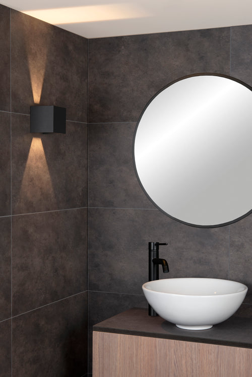 Lucide wandspot badkamer AXI - 2xGeïntegreerde LED - Zwart