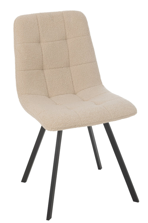 J-Line stoel Clark - metaal/polyester - wit