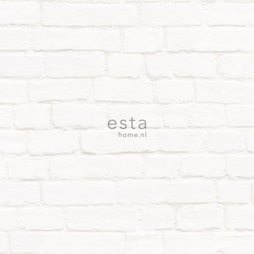 ESTAhome behang bakstenen gebroken wit - 53 cm x 10.05 m - 138532