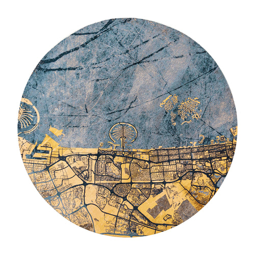 Louis De Poortere binnen & buiten machinewasbaar vloerkleed Cities Dubai van 40% gerecycled PET - veelkleurig - 240x240cm