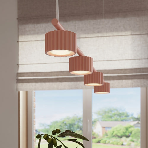 Sollux Lighting Kroonluchter AURA 4 perzik Gx53 - 122x10x208cm