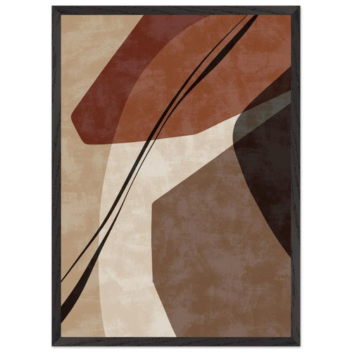 Artfulprints Poster met Lijst Boho – Desert mix   - 50x70 cm - Bruin