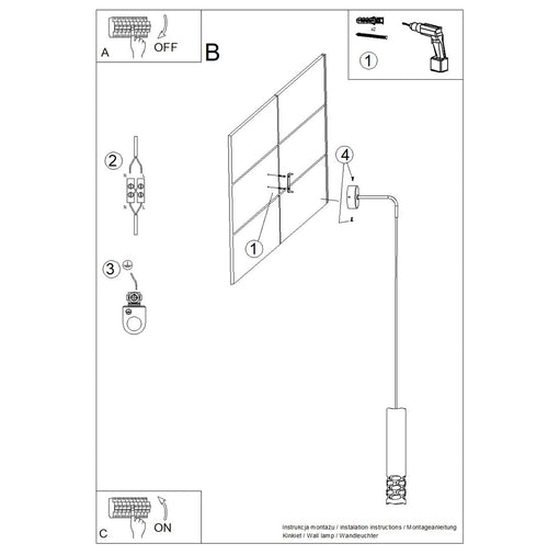 Sollux Lighting Wandlamp LIRO wit - 8x17x10cm