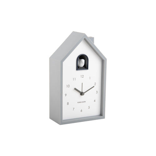 Karlsson wekker Modern Cuckoo - grijs - 12x6x20cm - vtwonen shop