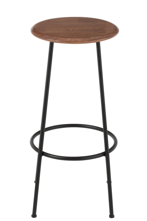 J-Line barkruk Neo - staal - naturel/zwart