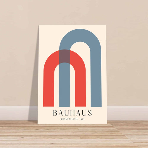 Artfulprints Poster met Lijst Bauhaus - Ausstellung 1921   - A4 21x29.7 cm - Meerkleurig
