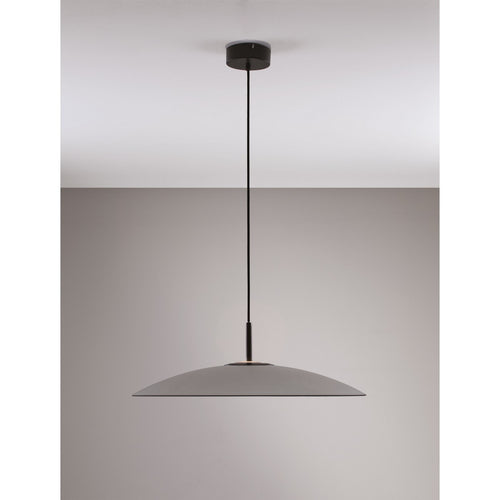 Nova Luce POLIFEMO Dome hanglamp voor plafond, rookgrijs/zandzwart, LED, 17W, 1360lm, 3000K