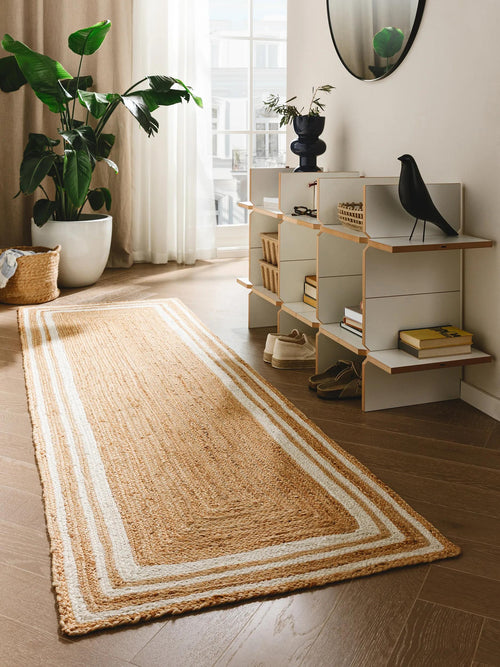 benuta jute loper Jutta - wit - 80x250 cm