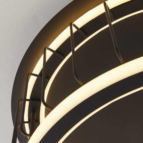 Circolo Cage LED-plafondlamp, zwart metaal
