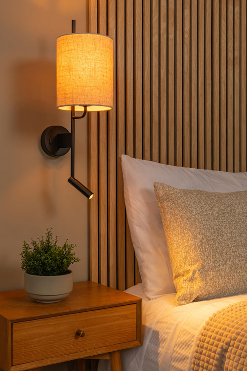 Lucide wandlamp MAGIC - 1xE27 - Zwart - vtwonen shop