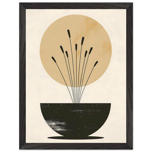 Artfulprints Poster met Lijst Boho – Sun bowl   - 30x40 cm - Meerkleurig