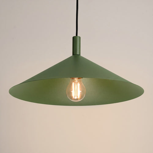 Sollux Lighting Hanglamp NOX 40 olijfgroen - 40x40x135cm