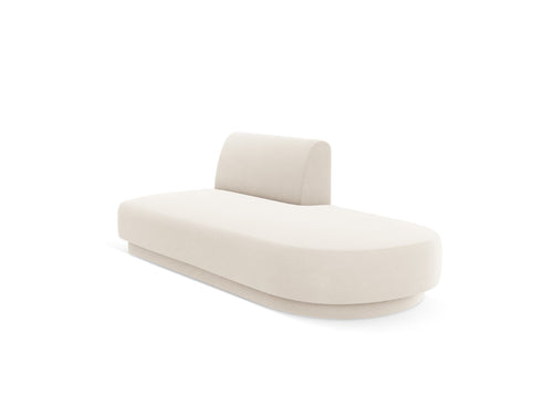 Micadoni Module Miley 2-zits, flueel lichtbeige - 90x158x70cm