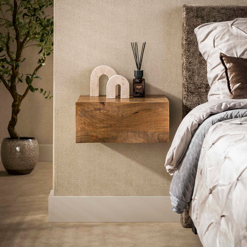 Giga Living Nachtkastje Ocean - Zand Hout - 35x40x18cm