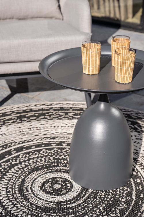 Mioala bijzettafel - diameter 50xH48 cm - carbon black - vtwonen shop