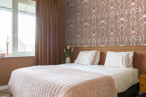 ESTAhome behang vintage bloemen in art nouveau stijl oudroze - 50 x 900 cm - 139895 - vtwonen shop