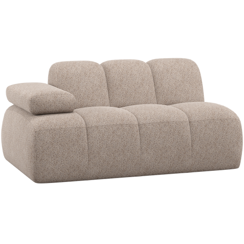 WOOOD 1,5-zits element bank arm links Mojo - Wollig - Donkerzand - 74x164x97 - vtwonen shop