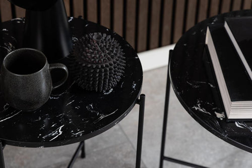 Rebellenclub Bijzettafel Romo - Ø42 cm - zwart - vtwonen shop