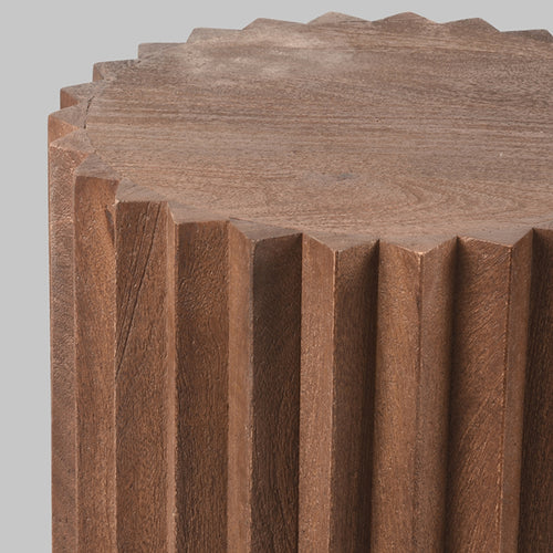 LABEL51 Bijzettafel Novan - Donkerbruin Mangohout - 35x35x48cm - vtwonen shop