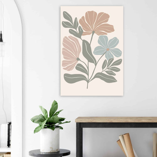 Artfulprints Poster Boho – Pastel bloom   - 50x70 cm - Meerkleurig